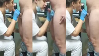 Cute Nurse Blowjob to Doctor in Hospital