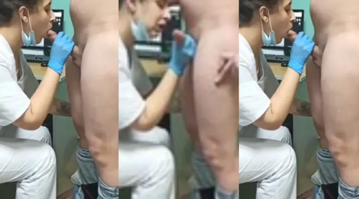 Cute Nurse Blowjob to Doctor in Hospital